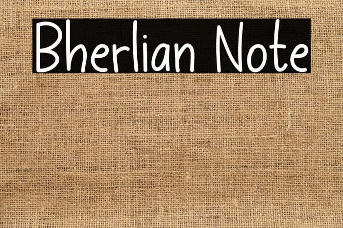 Bherlian Note Example 1