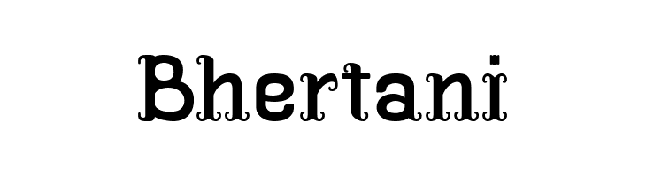 Bhertani  フリーフォントのダウンロード