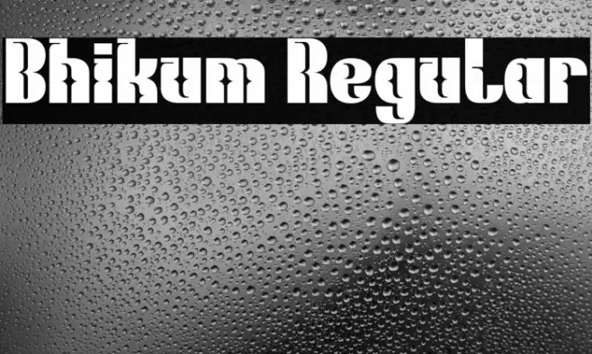 Bhikum Regular Caratteri examples