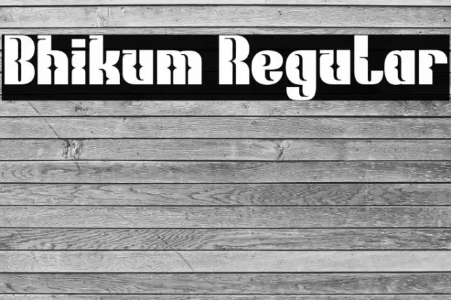 Bhikum Regular Caratteri examples