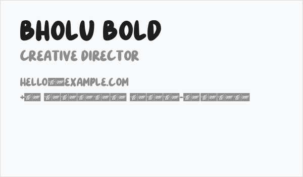 Bholu Bold Business Card