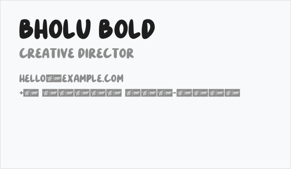 Bholu Bold Business Card