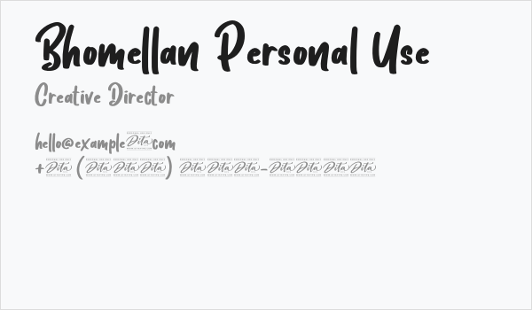 Bhomellan Personal Use Business Card