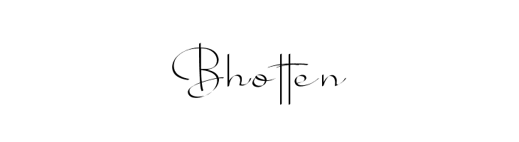 Bhotten  Frei Schriftart Herunterladen