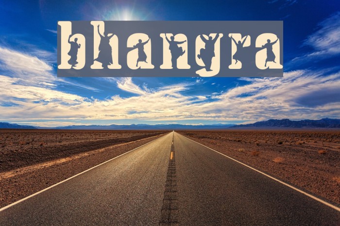 bhangra Font examples