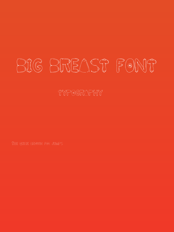 BIG BREAST FONT Poster