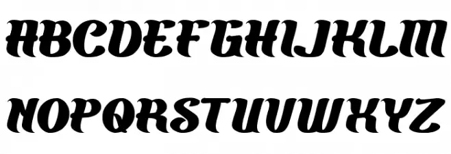 BIG BURGER Font UPPERCASE