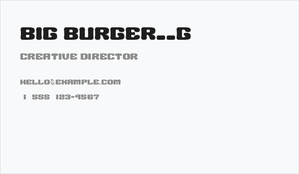BIG BURGER__G Business Card