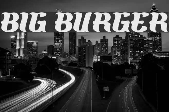 BIG BURGER Font examples