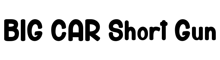 BIG CAR Short Gun Шрифта