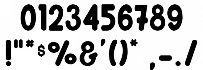 BIG CAR Short Gun Font OTHER CHARS