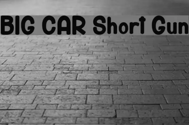 BIG CAR Short Gun Font examples