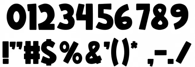 BIG-DAZZLE Font OTHER CHARS