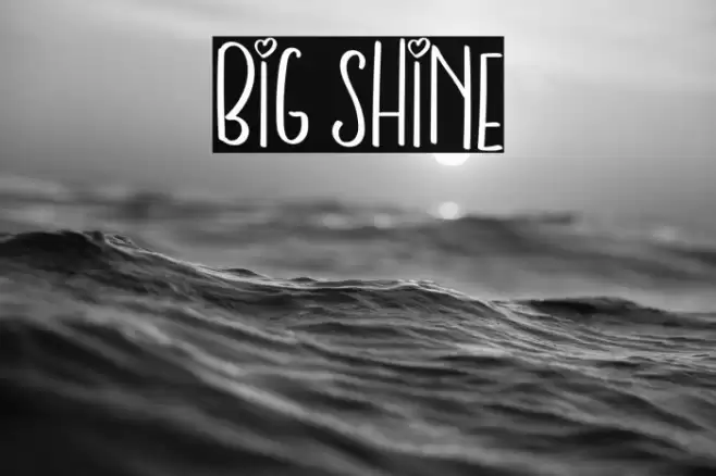 BIG SHINE Font examples
