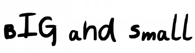 BIG and small  Frei Schriftart Herunterladen