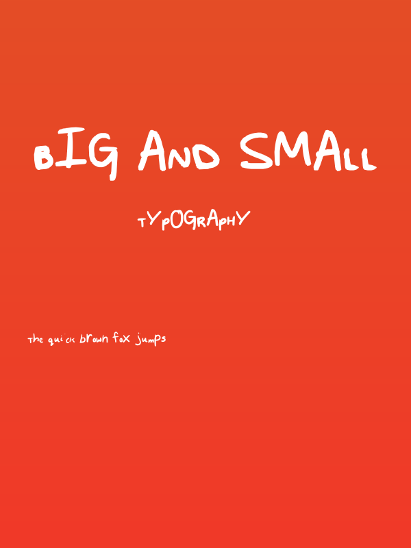 BIG and small Poster