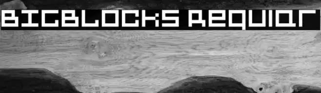 BIGBLOCKS Regular Font examples