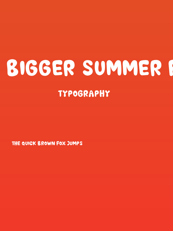 BIGGER SUMMER FEST Poster