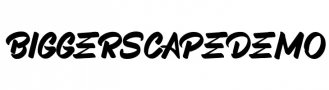 BIGGERSCAPEDemo  フリーフォントのダウンロード