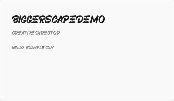 BIGGERSCAPEDemo Business Card