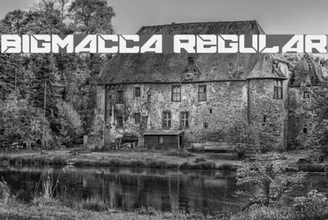 BIGMACCA Regular Font examples
