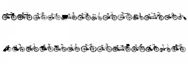 BIKES خط أحرف كبيرة