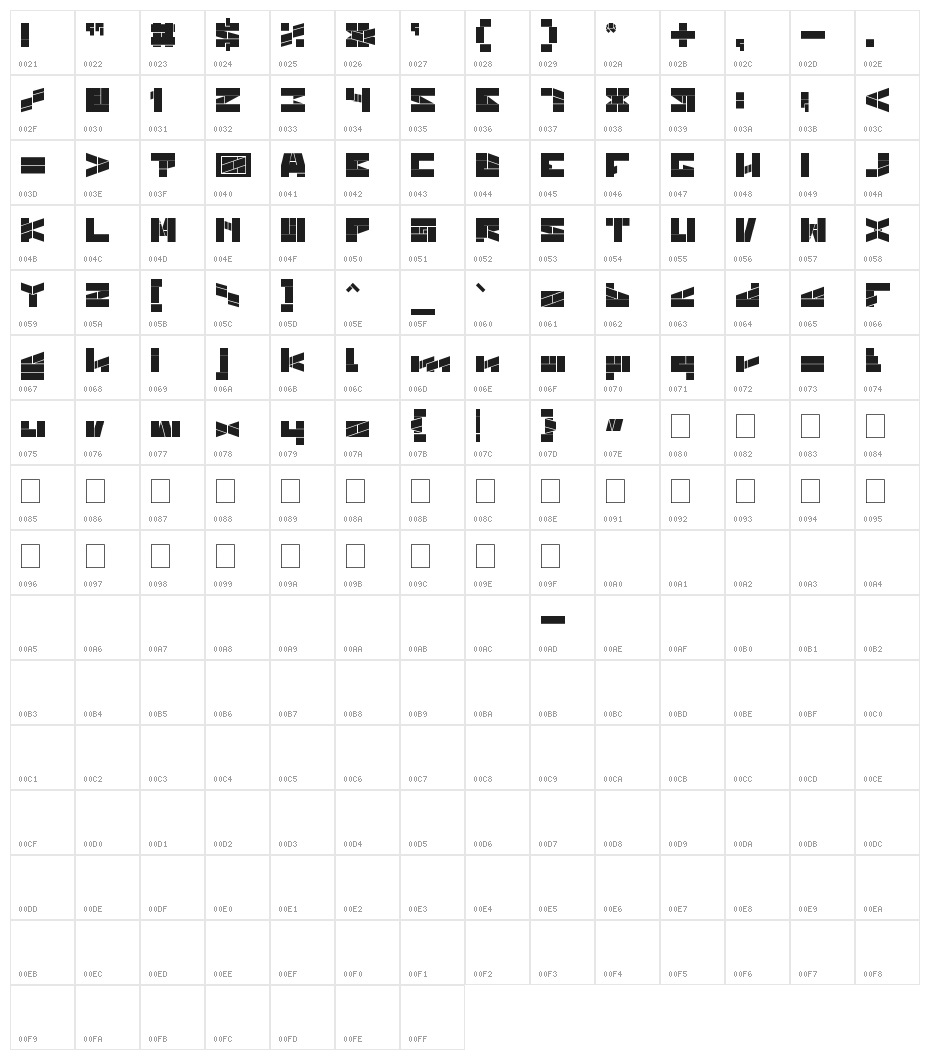 BILL GATES WINDOWS Bold Character Map