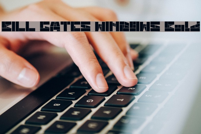 BILL GATES WINDOWS Bold Font examples