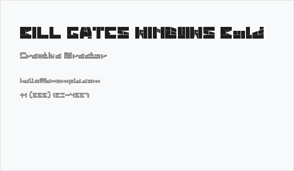 BILL GATES WINDOWS Bold Business Card