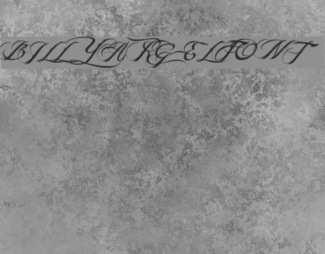 BILLY ARGEL FONT Font examples