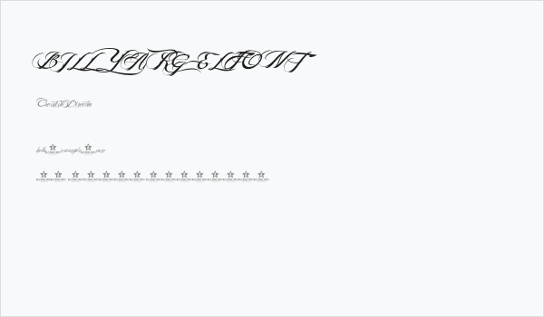 BILLY ARGEL FONT Business Card