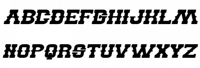 BILLY THE KID Bold Italic Schriftart Groß