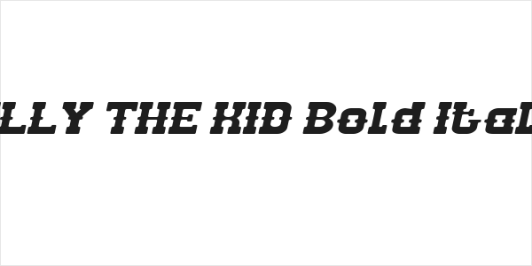 BILLY THE KID Bold Italic Logo
