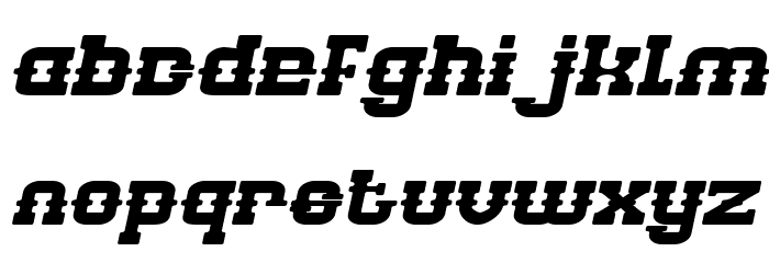 BILLY THE KID Bold Italic Font LOWERCASE