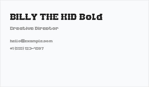 BILLY THE KID Bold Business Card