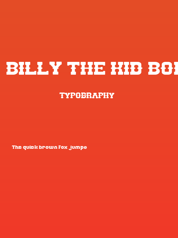 BILLY THE KID Bold Poster