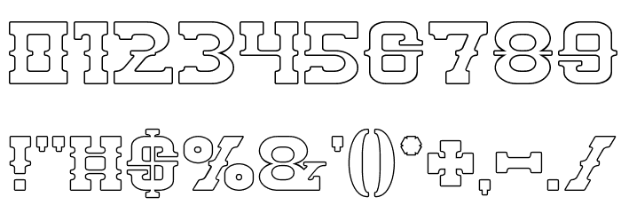 BILLY THE KID-Hollow Font OTHER CHARS
