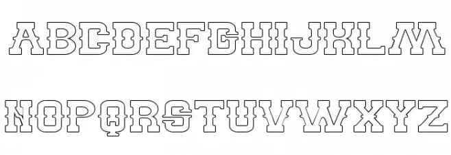 BILLY THE KID-Hollow Schriftart Groß