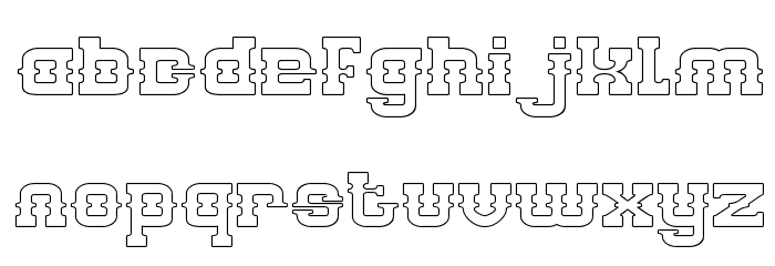 BILLY THE KID-Hollow Font LOWERCASE