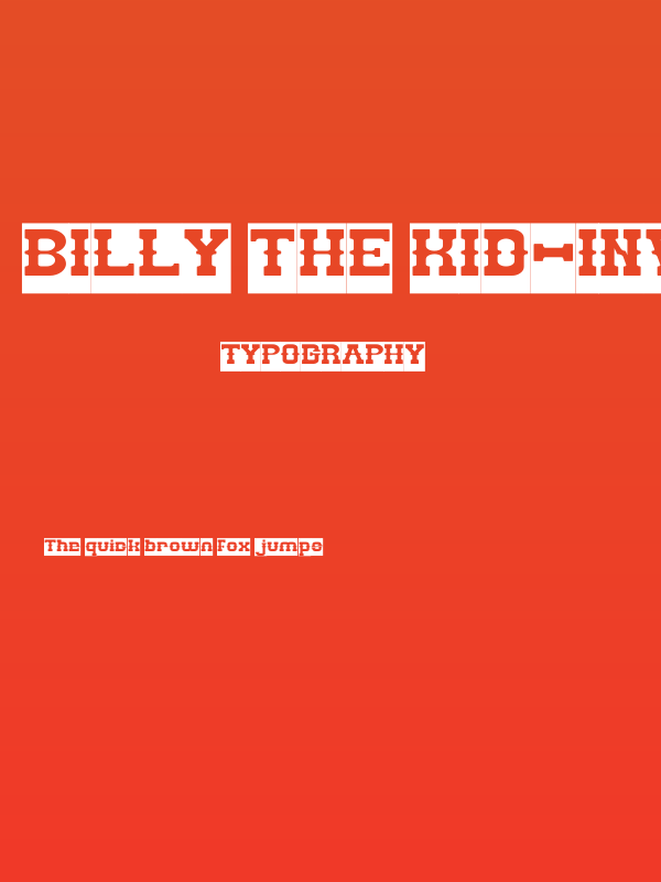 BILLY THE KID-Inverse Poster