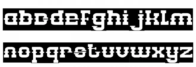 BILLY THE KID-Inverse Font LOWERCASE