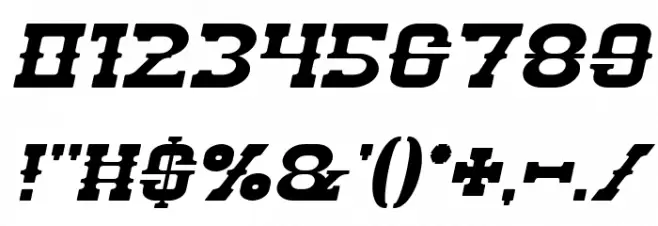 BILLY THE KID Italic Font OTHER CHARS