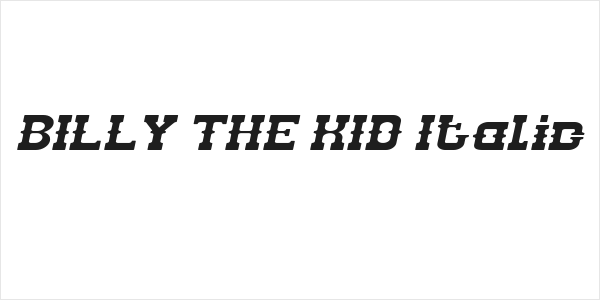 BILLY THE KID Italic Logo
