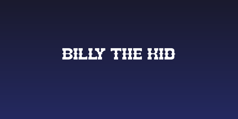 BILLY THE KID Social Header