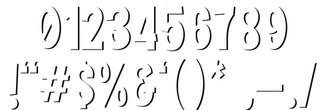 BIMBEY Shadow Font OTHER CHARS