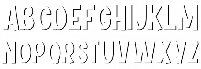 BIMBEY Shadow Font Litere mari