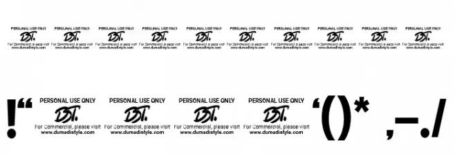 BIMBEY Font OTHER CHARS