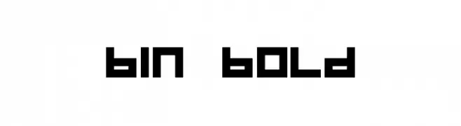 BIN Bold  नि: शुल्क फ़ॉन्ट्स डाउनलोड