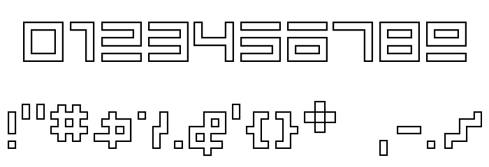 BIN Outline Font OTHER CHARS