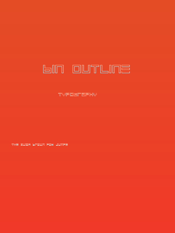 BIN Outline Poster